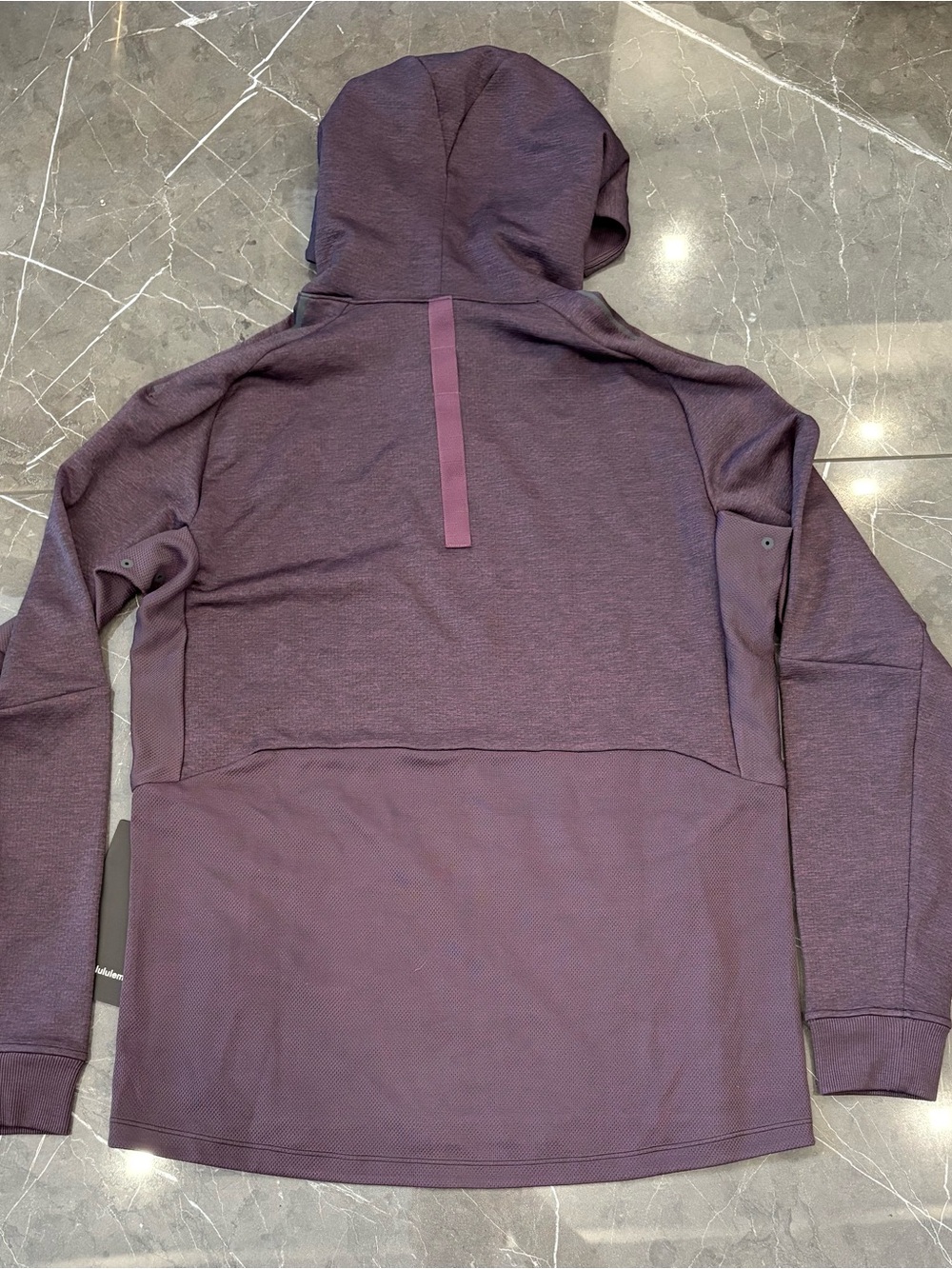 NWT Men's Lululemon Textured Tech Hoodie Heathered  Grape Thistle Color Medium - Picture 9 of 10